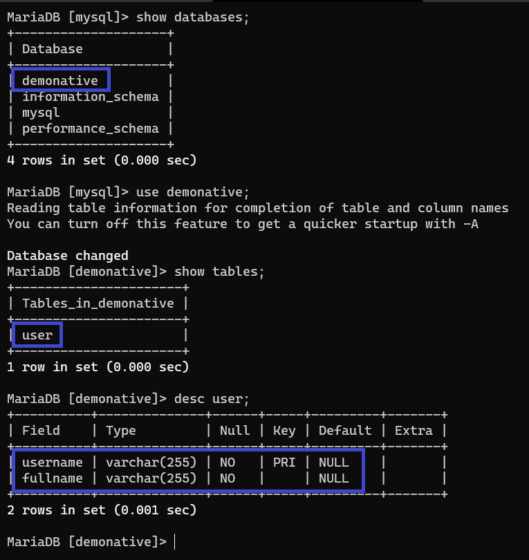 demonative database